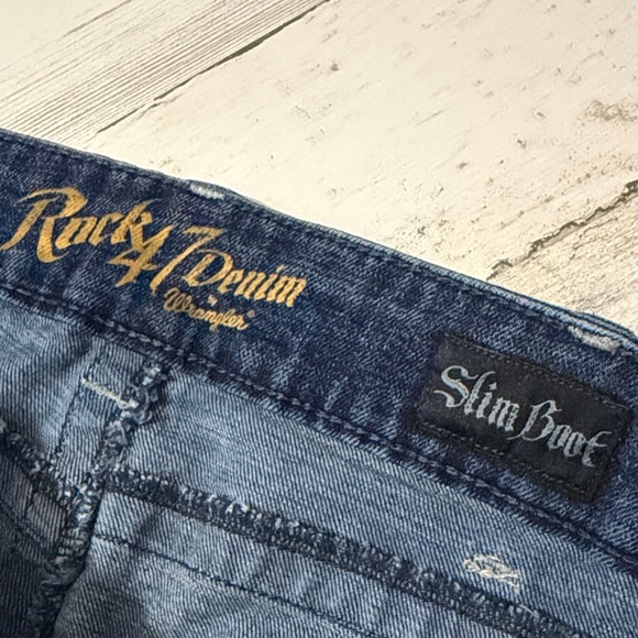 Rock 47 Denim by Wrangler Slim Boot Jeans Size 38 - Picture 6 of 9